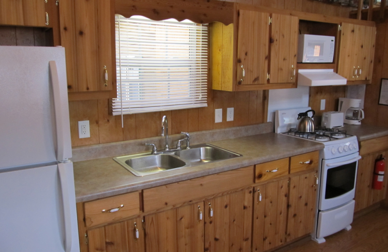 Cabin kitchen at Miami Everglades.