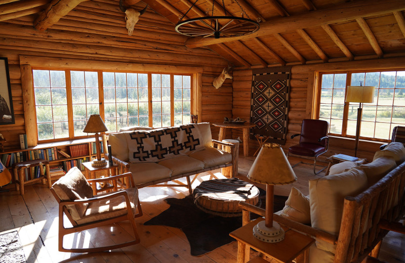 Cabin interior at T Cross Ranch.