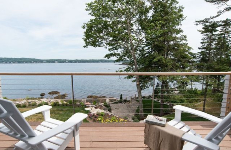 Guest balcony at Linekin Bay Resort.
