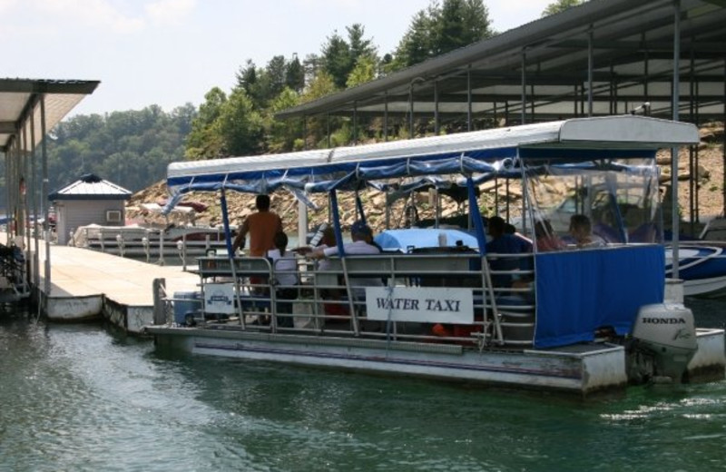 Water shuttle at Jamestown Resort and Marina.