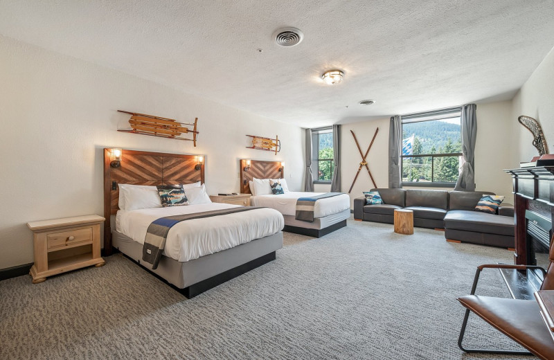 Guest room at Hotel Leavenworth.