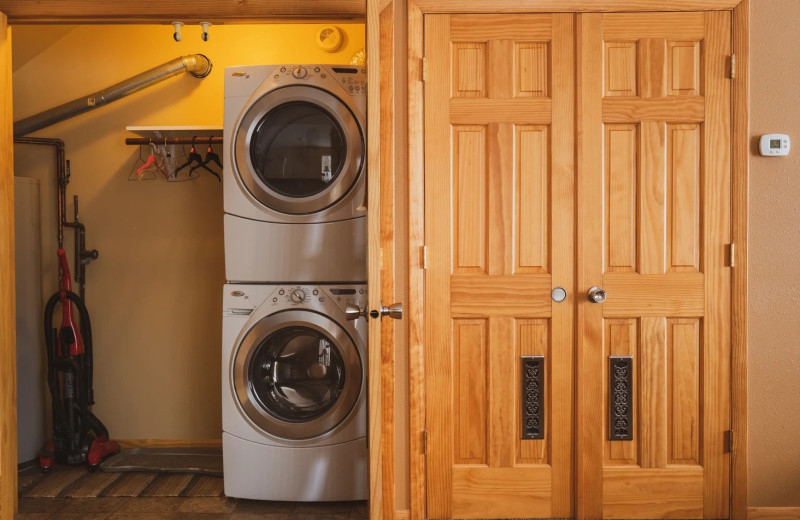 Condo laundry room at Shady Grove Resort.