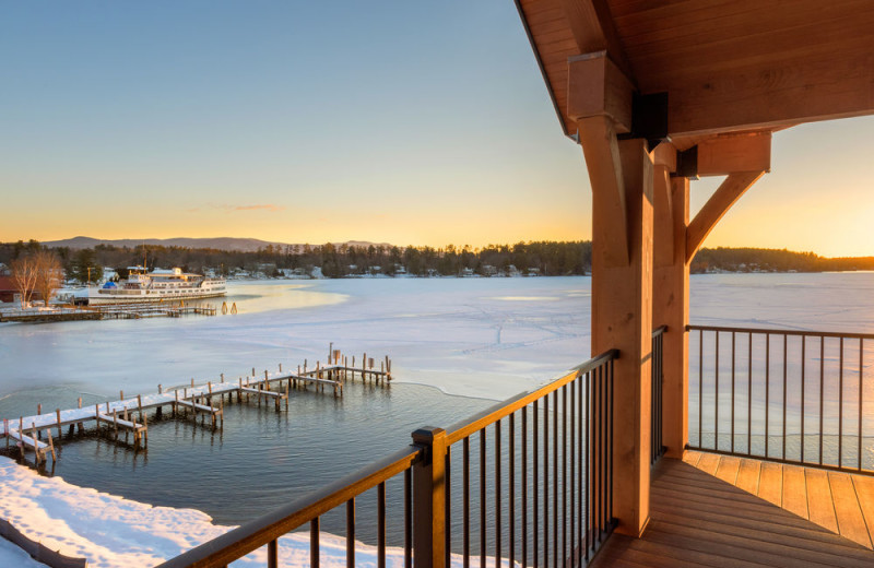 Balcony view at Center Harbor Inn.