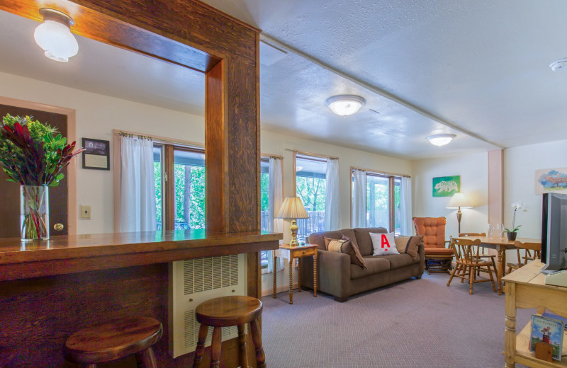 Guest room at Boulder Adventure Lodge.