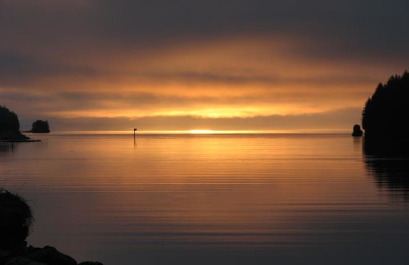 Sunset at Port Lions Lodge.