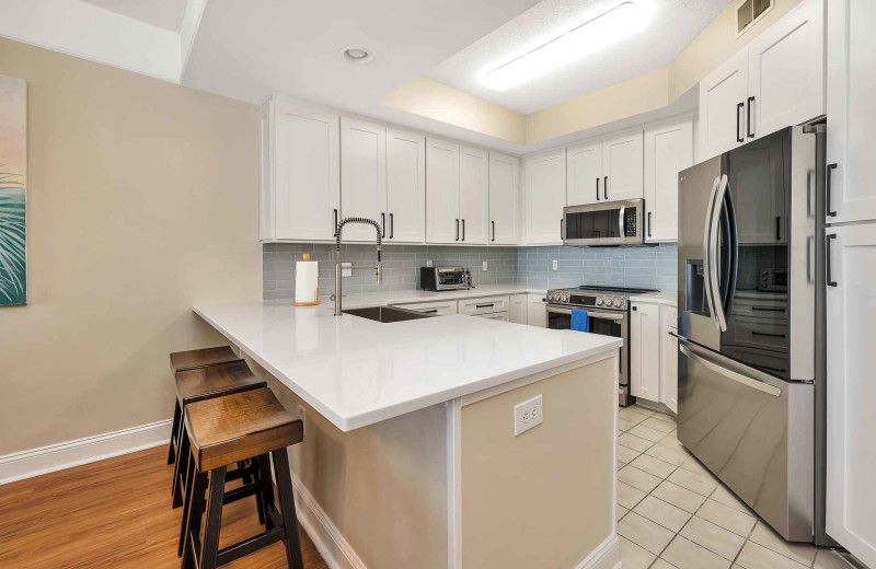 Kitchen at Real Escapes Properties - St. Simons Grand 224.