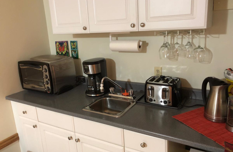 Kitchen at Bear Cub Lodging.