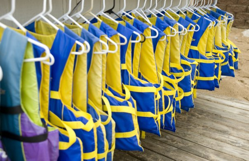 Life jackets at ParkShore Resort.