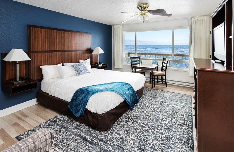 Guest room at Surfrider Resort.