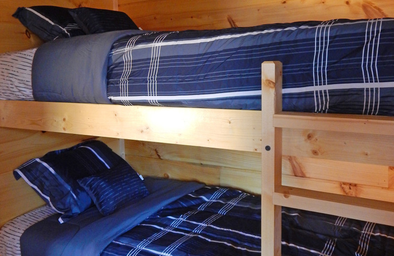 Cabin bunk beds at Yogi Bear's Jellystone Park™ Camp-Resort in Gardiner, NY.