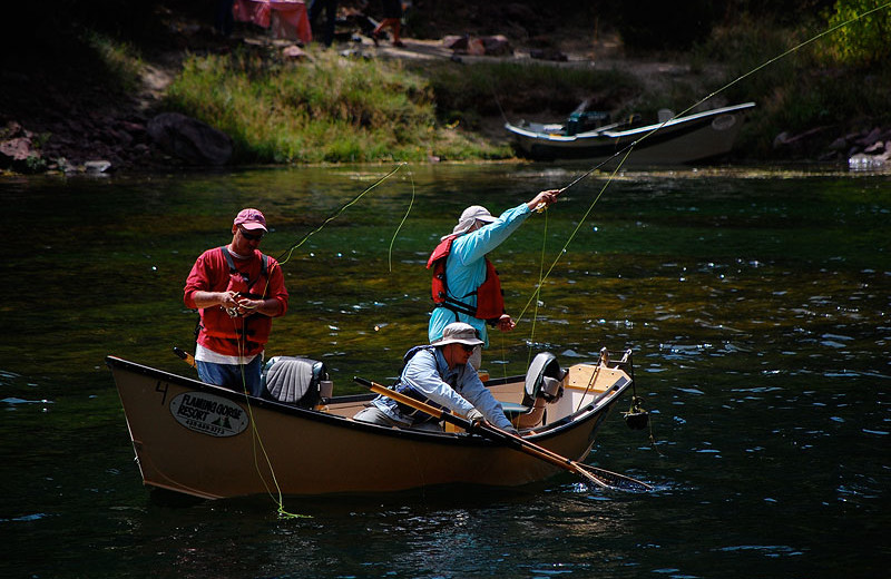 Fishing at Flaming Gorge Lodge.