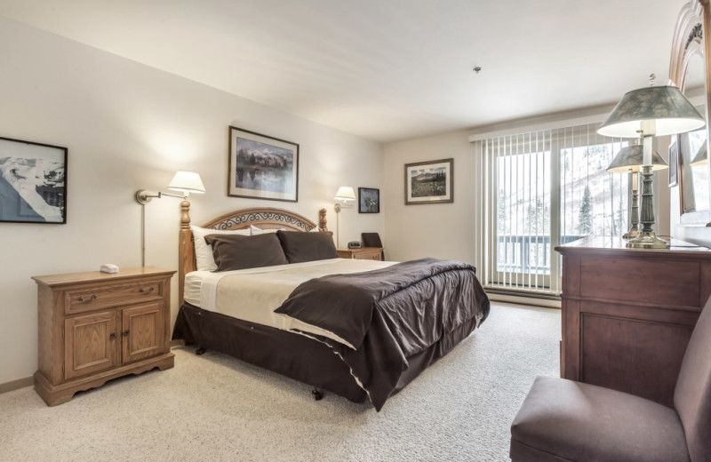 Rental bedroom at Canyon Services Vacation Rentals.