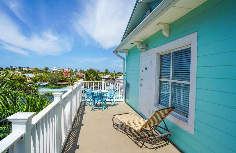 Guest balcony at Lighthouse Resort Inn & Suites.