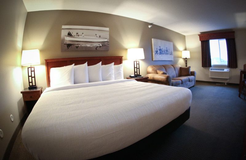 Guest room at GrandStay Perham.