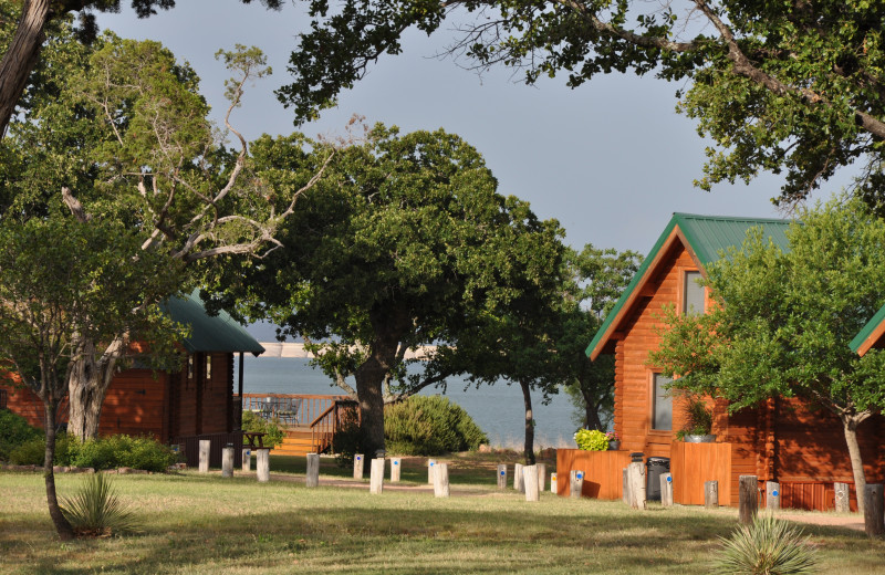 Cabin exterior at Willow Point Resort.