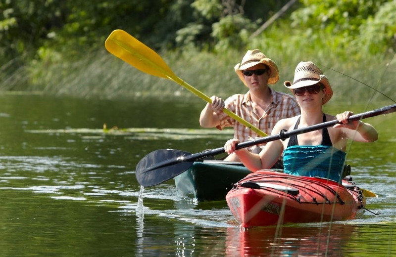 Kayaking at Five Lakes Resort.