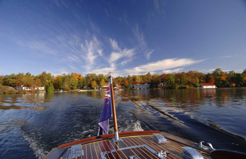 Boating at Severn Lodge.