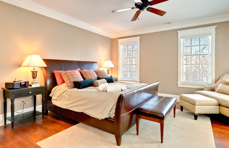 Vacation rental bedroom at The Private Collection.