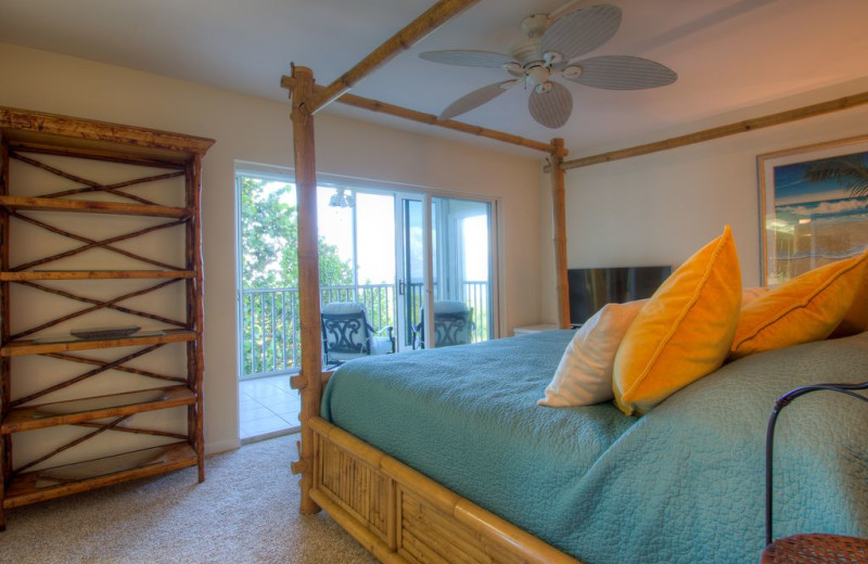 Rental bedroom at Sanibel Vacations.