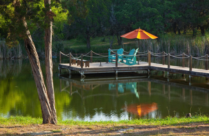 Fishing dock at Camp Balcones Spring.