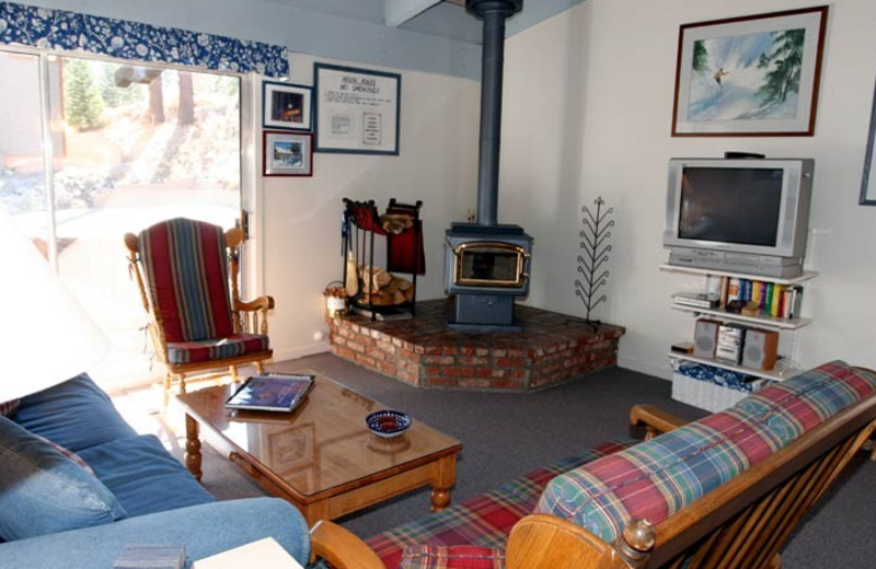 Guest living room at Mammoth Estates.