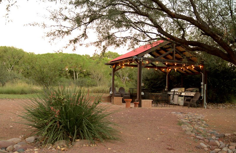 Patio at San Pedro River Inn.