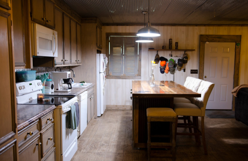 Cabin kitchen at Kel's Kove.