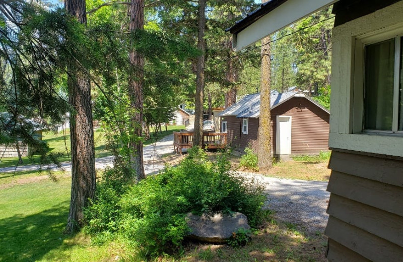 Cabin exterior at Silver Beach Resort.
