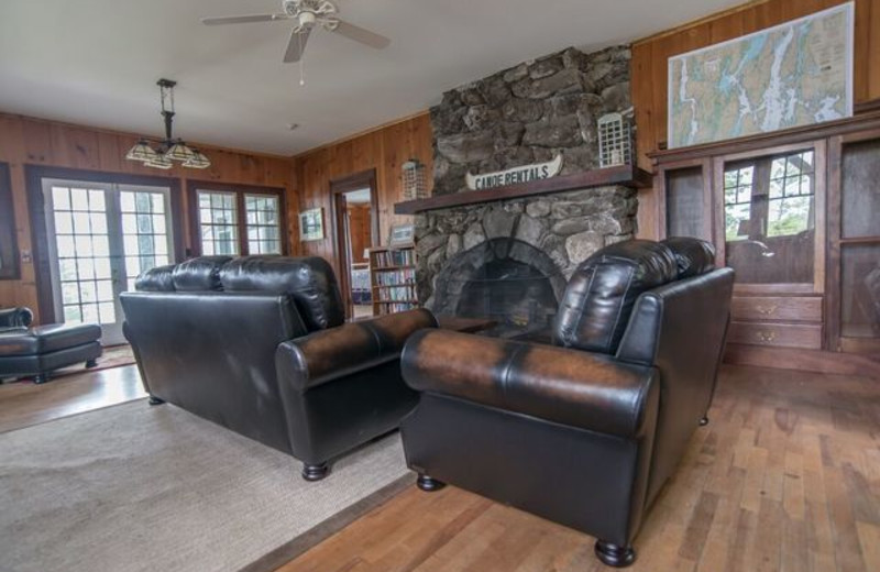 Guest living room at Linekin Bay Resort.