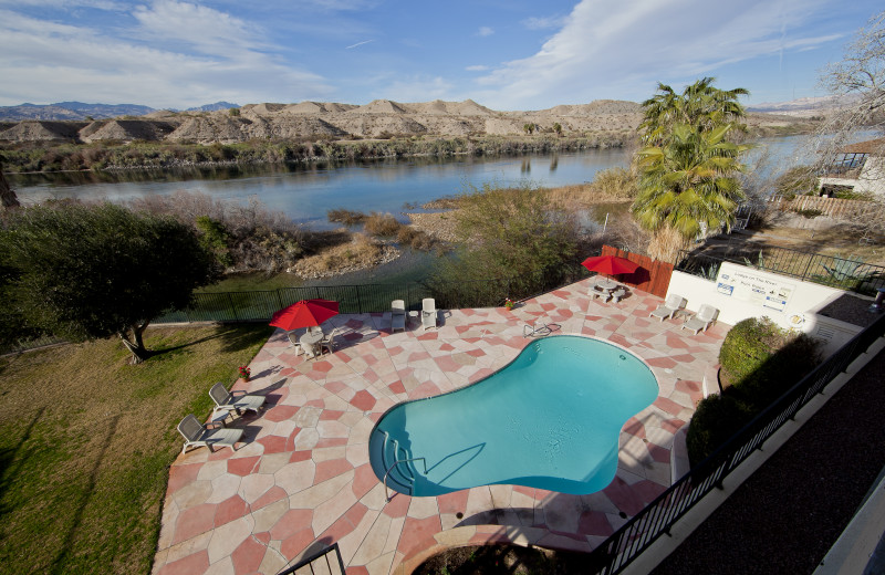 Outdoor pool at Lodge On The River.