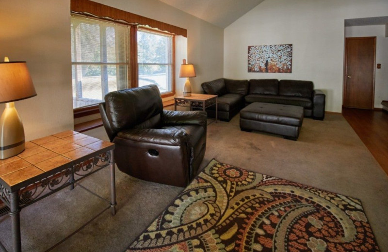 Cottage living room at MarVal Resort.