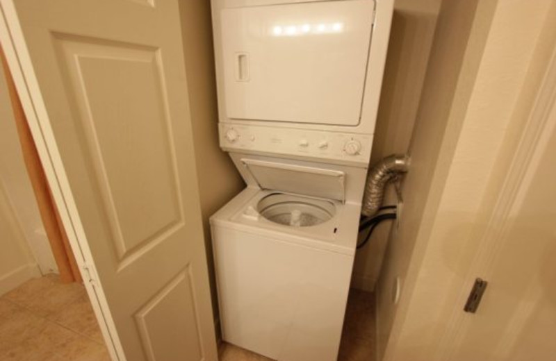 Washer and dryer included at Elite Vacation Homes.