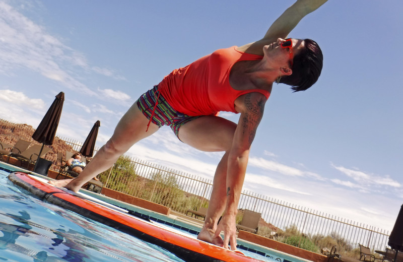 Pool exercise at Red Mountain Resort & Spa.