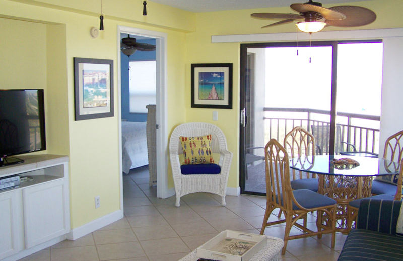 Rental interior at Gulf Strand Resort.