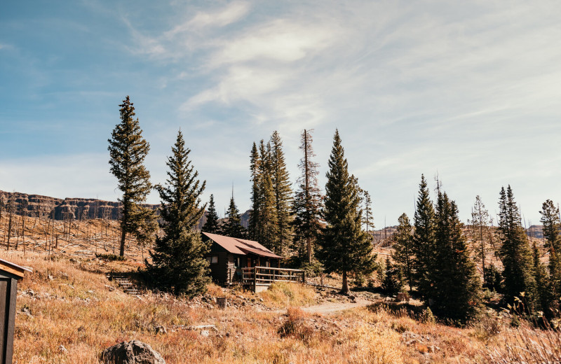 Cabin exterior at Trappers Lake Lodge & Resort.