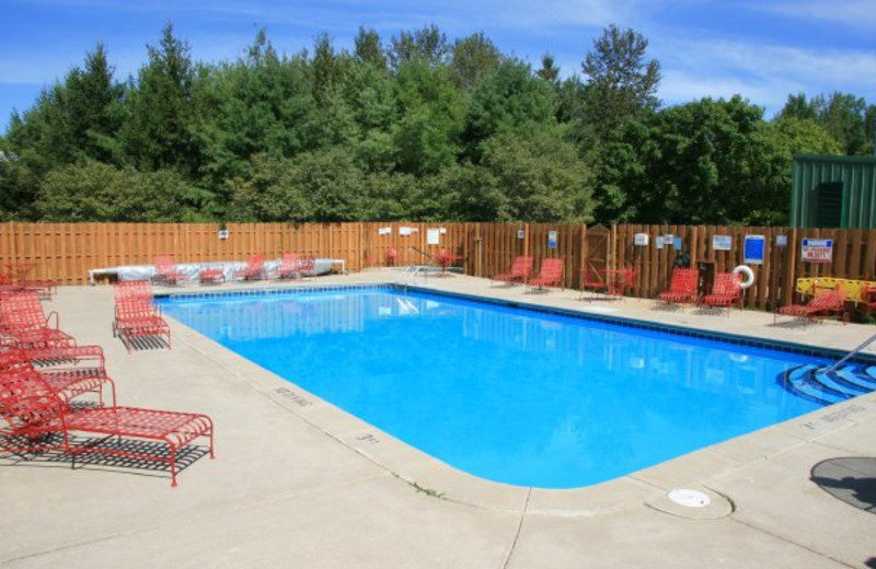Outdoor pool at Drummond Island Resort.