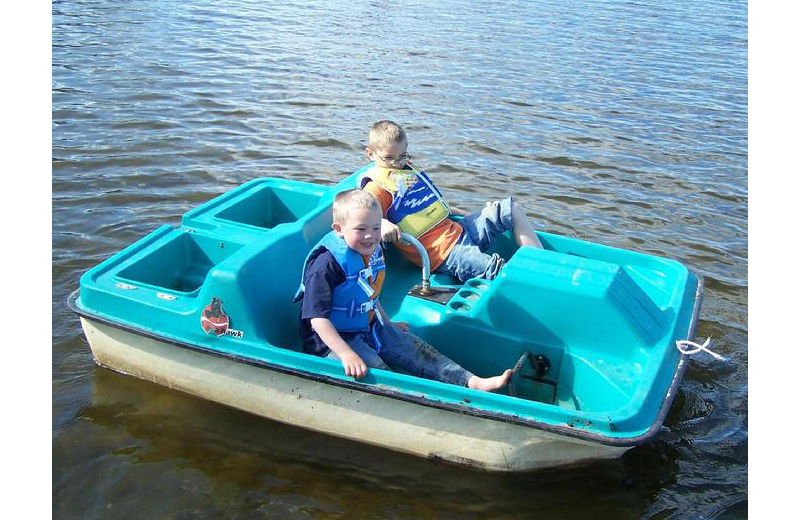 Paddle boat at Rising Eagle Resort.