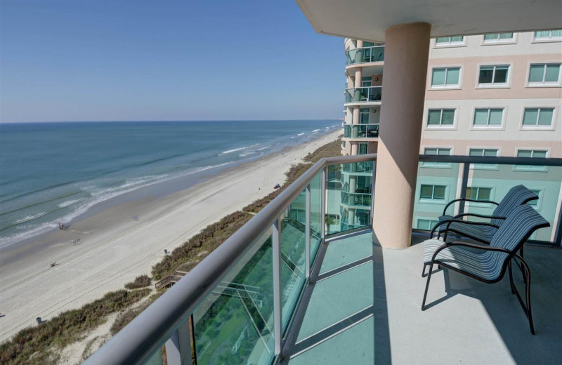 Rental balcony at CondoLux Vacation Rentals.
