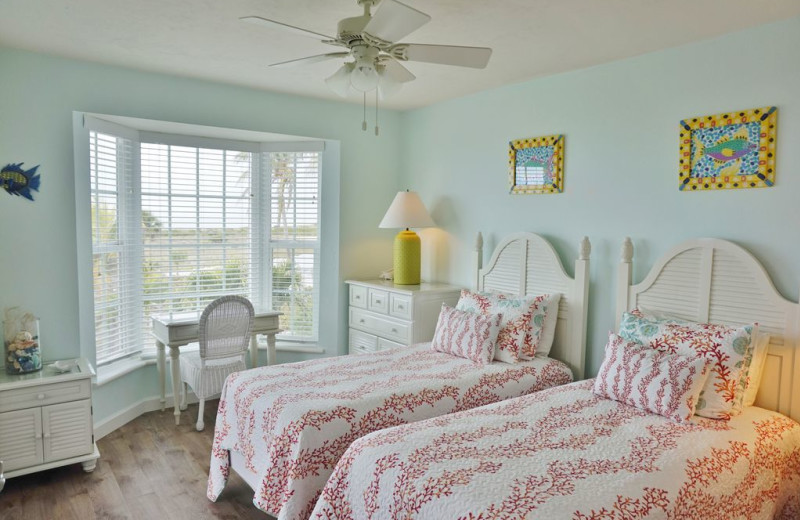 Rental bedroom at Palm Island Resort.