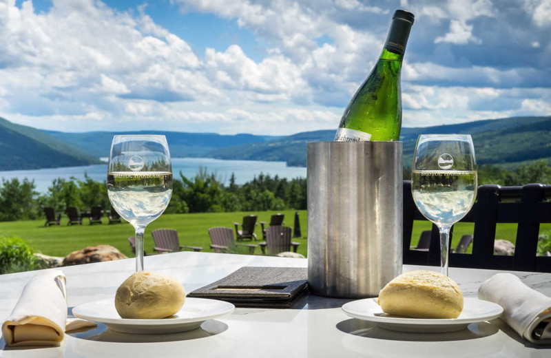 Dining at Bristol Harbour Resort on Canandaigua Lake.