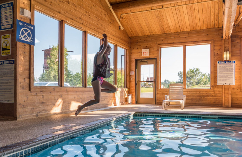 Indoor pool at Grand Ely Lodge.