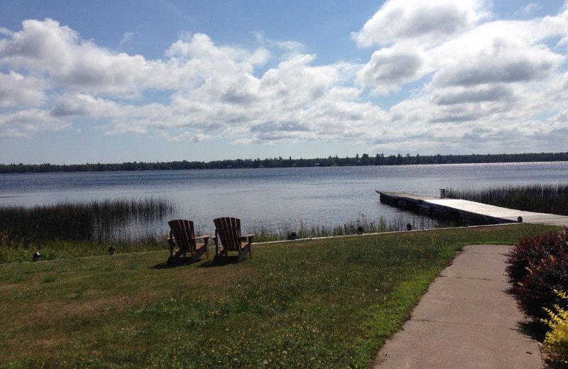 Dock view at Inn on Lac Labelle.
