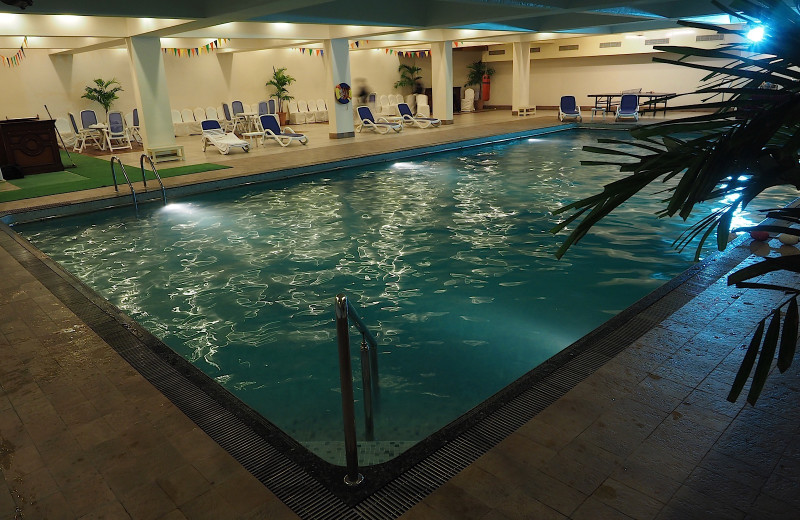 Indoor pool at Pearl Continental Hotel.