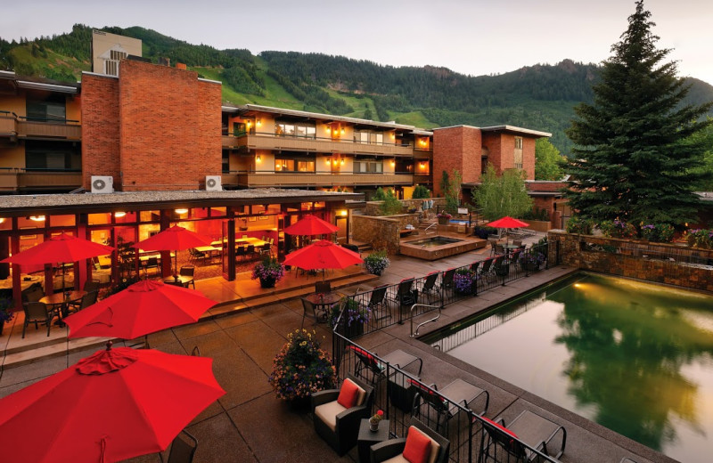 Patio at Aspen Square Condominium Hotel.