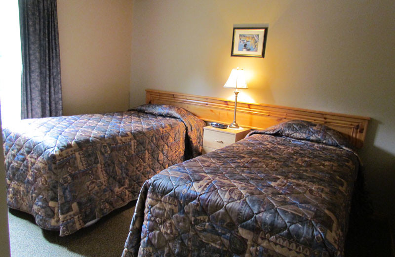 Guest bedroom at Pine Vista Resort.