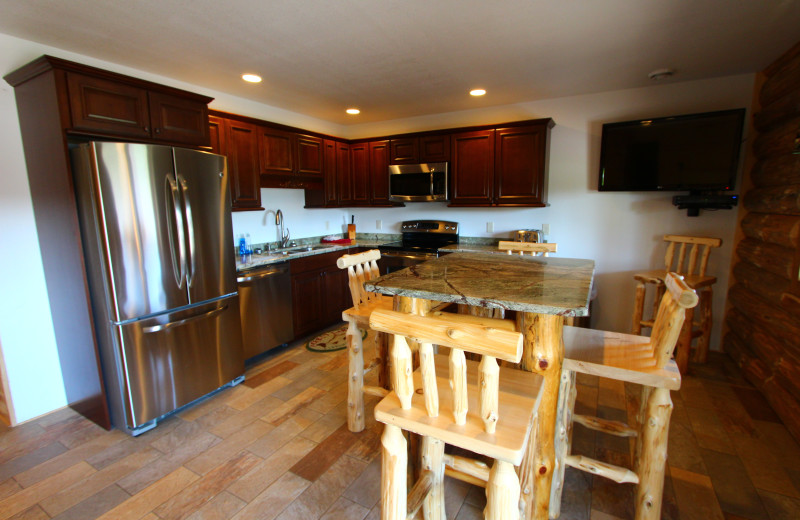 Guest kitchen at Zippel Bay Resort.