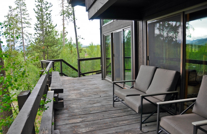 Rental balcony at Mtn Managers Lodging.