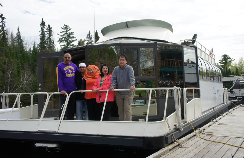 Family at Ebel's Voyageur Houseboats.