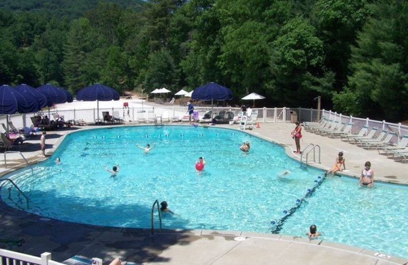 Outdoor pool at Mountain Vista Rentals.