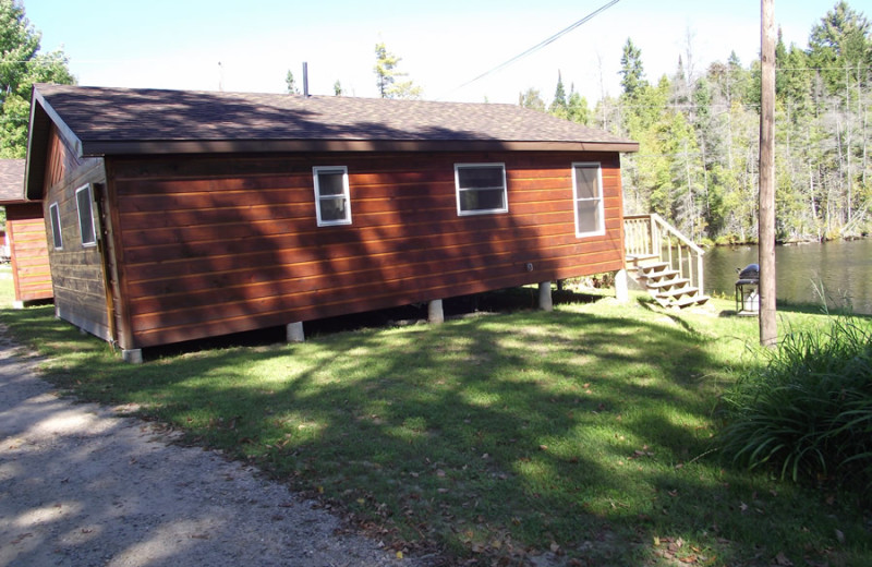 Cabin exterior at Fernleigh Lodge.